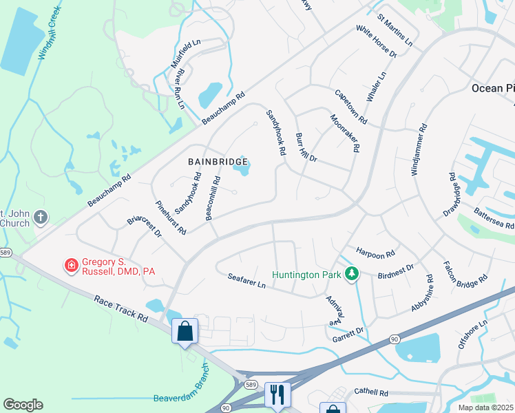 map of restaurants, bars, coffee shops, grocery stores, and more near 33 Pinehurst Road in Berlin