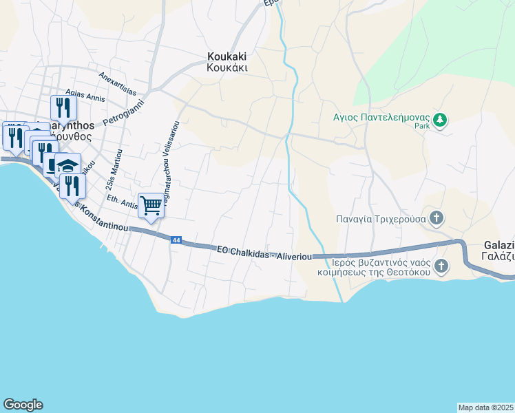 map of restaurants, bars, coffee shops, grocery stores, and more near in 