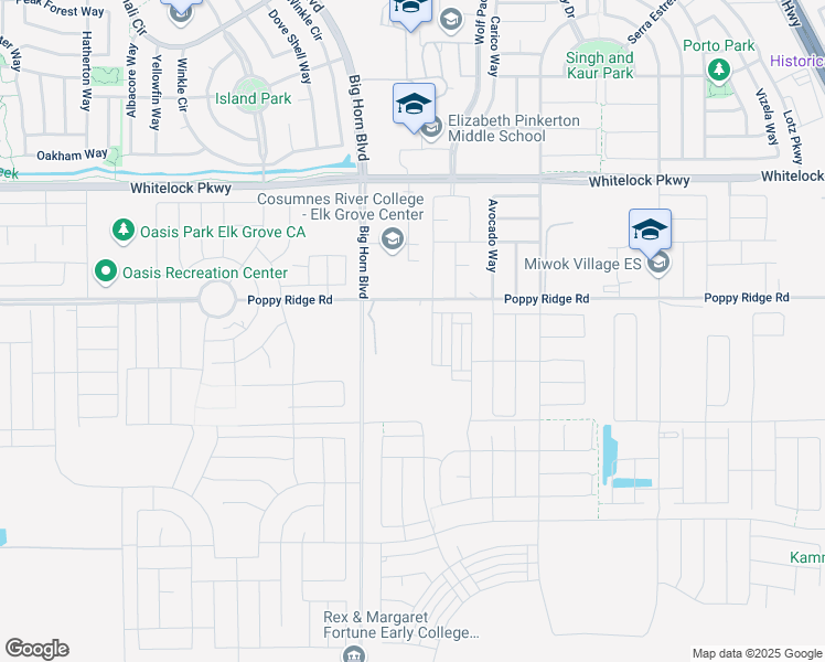 map of restaurants, bars, coffee shops, grocery stores, and more near 8350 Poppy Ridge Road in Elk Grove