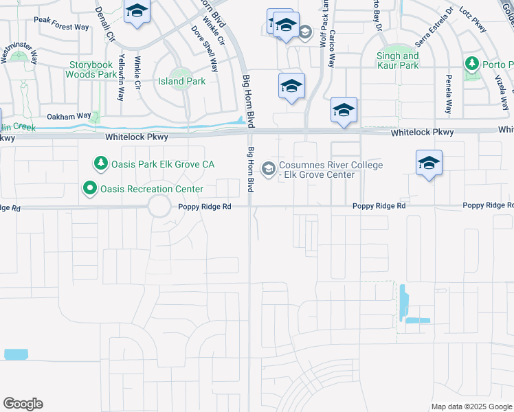 map of restaurants, bars, coffee shops, grocery stores, and more near 8243 Poppy Ridge Road in Elk Grove