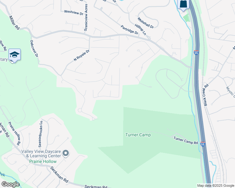 map of restaurants, bars, coffee shops, grocery stores, and more near 5361 Chippendale Lane in Imperial