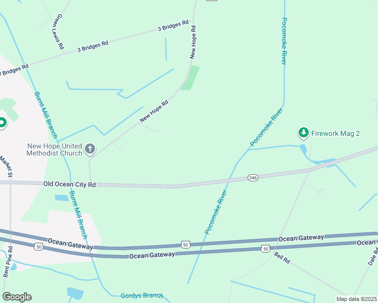 map of restaurants, bars, coffee shops, grocery stores, and more near 7423 New Hope Road in Willards