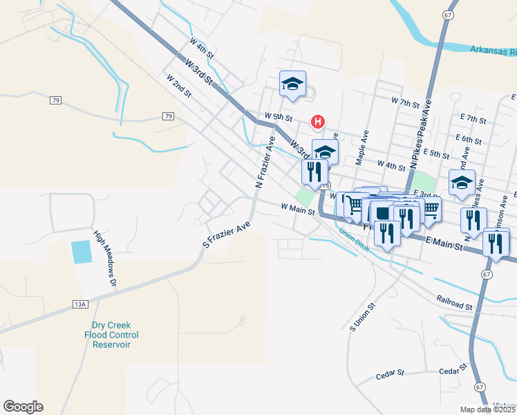 map of restaurants, bars, coffee shops, grocery stores, and more near 541 West Main Street in Florence