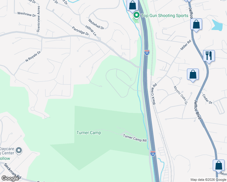map of restaurants, bars, coffee shops, grocery stores, and more near 5407 Lakewood Terrace in Imperial