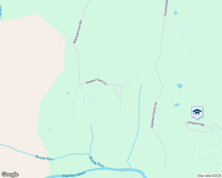 map of restaurants, bars, coffee shops, grocery stores, and more near 22374 Winton Farm Lane in Lignum