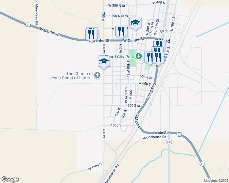 map of restaurants, bars, coffee shops, grocery stores, and more near 800 South Street in Milford