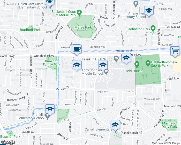 map of restaurants, bars, coffee shops, grocery stores, and more near 10112 Brenna Way in Elk Grove