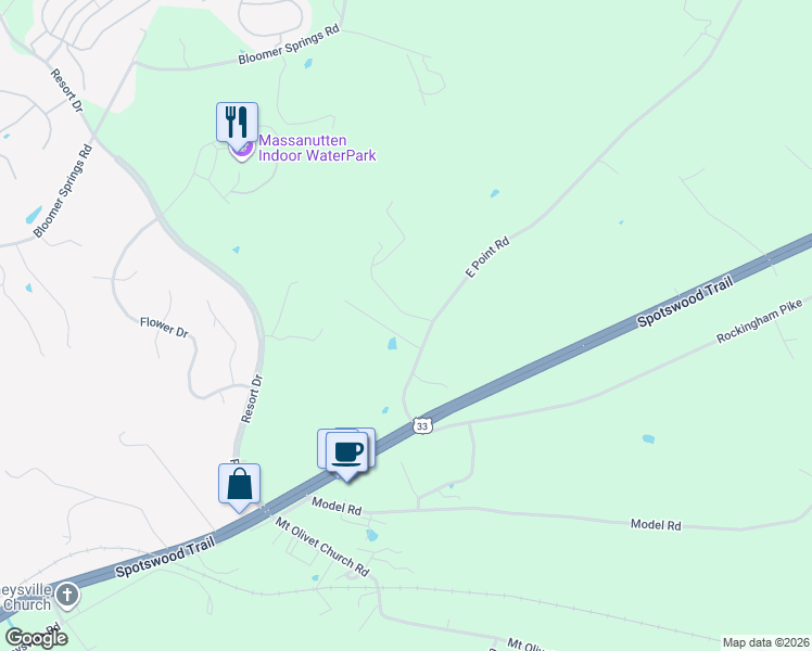 map of restaurants, bars, coffee shops, grocery stores, and more near 77 South R 602 in Elkton