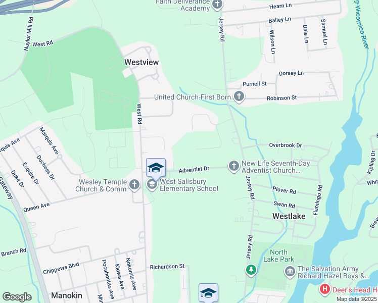 map of restaurants, bars, coffee shops, grocery stores, and more near 650 Suffolk Court in Salisbury