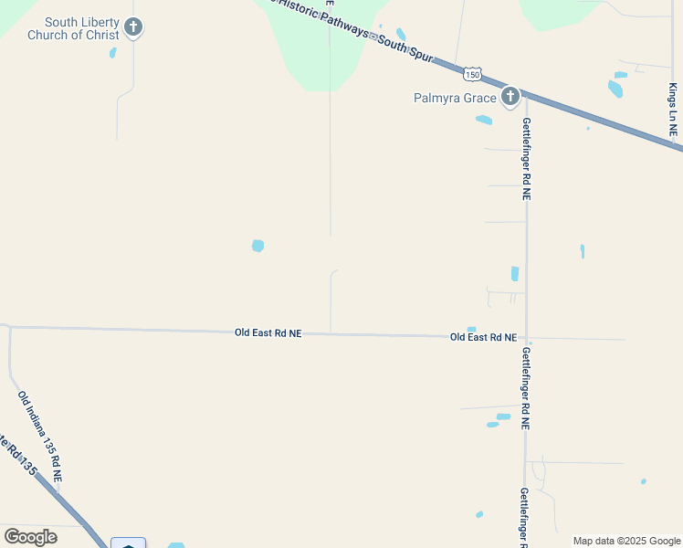map of restaurants, bars, coffee shops, grocery stores, and more near 13240 South Martin Mathis Road Northeast in Palmyra