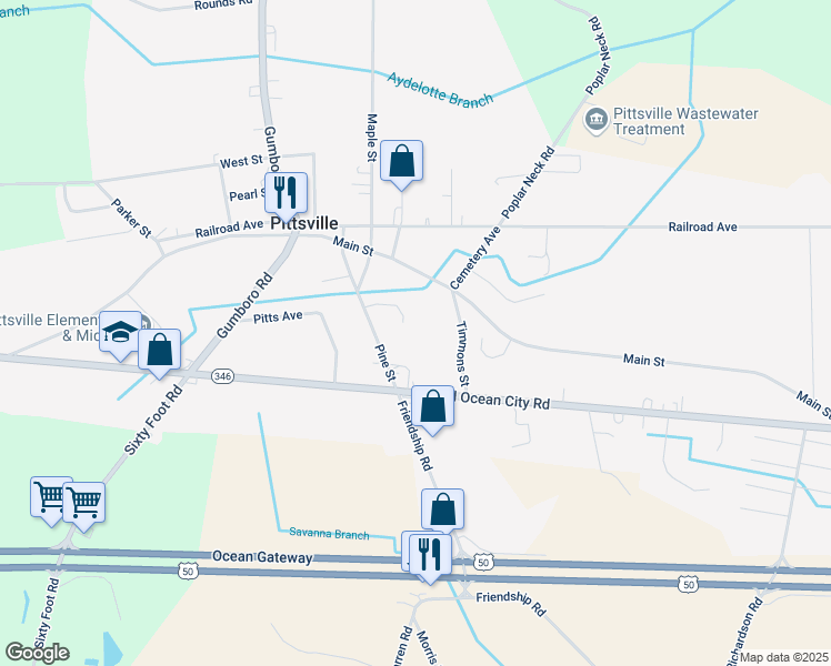 map of restaurants, bars, coffee shops, grocery stores, and more near 34696 Heartland Drive in Pittsville