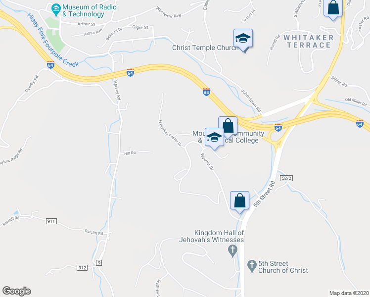 map of restaurants, bars, coffee shops, grocery stores, and more near 1051 Bradley Foster Drive in Huntington