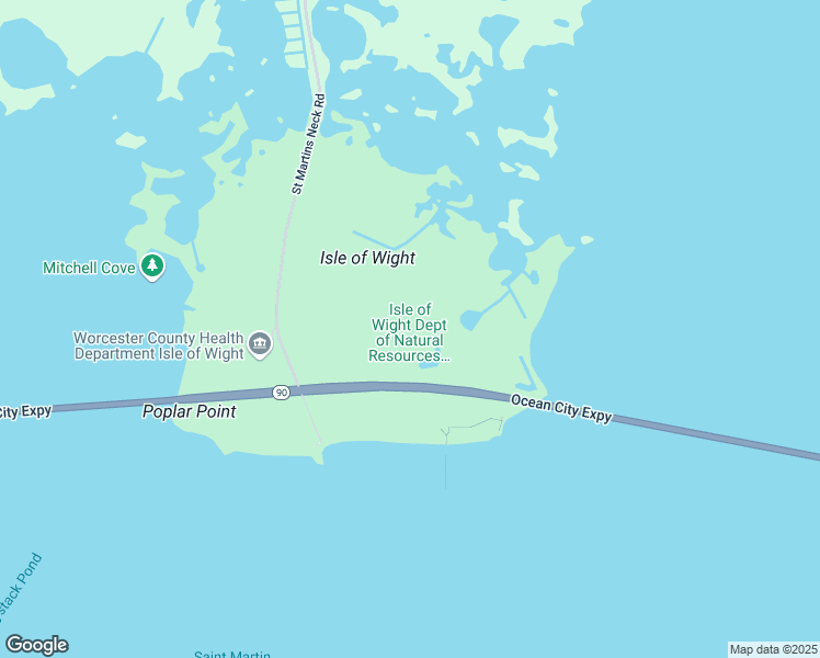 map of restaurants, bars, coffee shops, grocery stores, and more near 13070 Saint Martins Neck Road in Bishopville