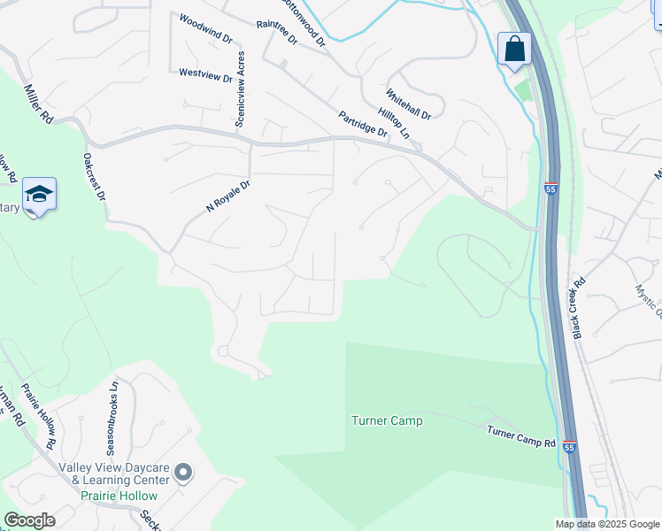 map of restaurants, bars, coffee shops, grocery stores, and more near 5271 Chippendale Lane in Imperial