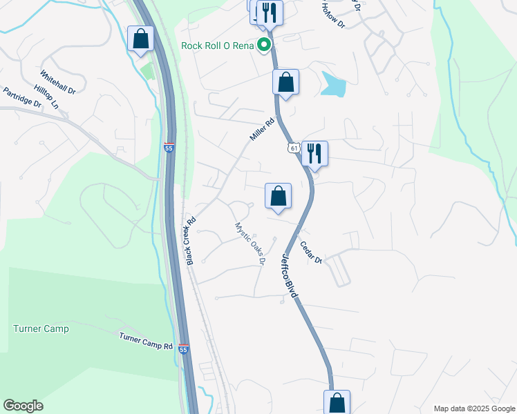 map of restaurants, bars, coffee shops, grocery stores, and more near 828 Oak Mill Ln in Imperial