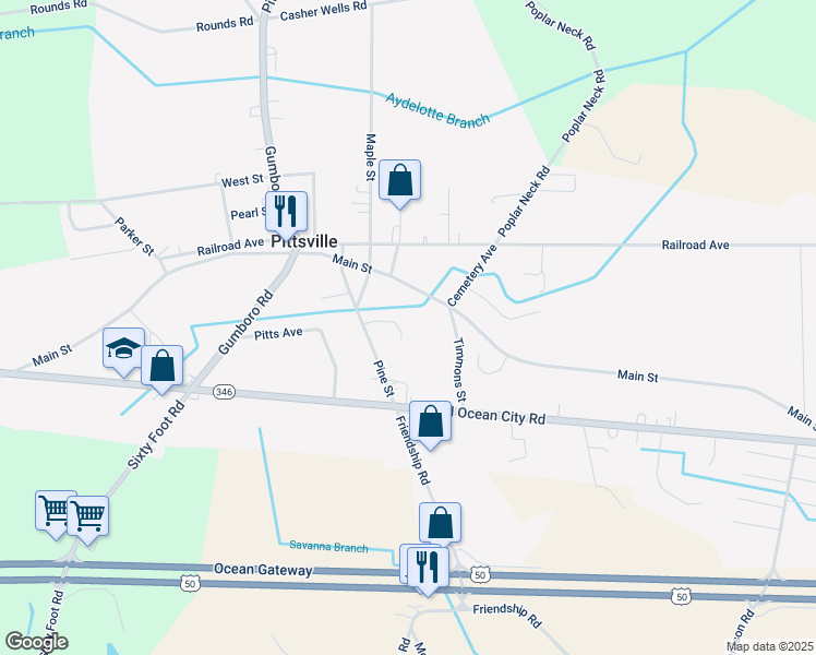 map of restaurants, bars, coffee shops, grocery stores, and more near 34682 Heartland Drive in Pittsville