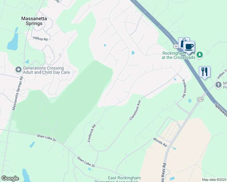 map of restaurants, bars, coffee shops, grocery stores, and more near 920 Confederacy Drive in Penn Laird