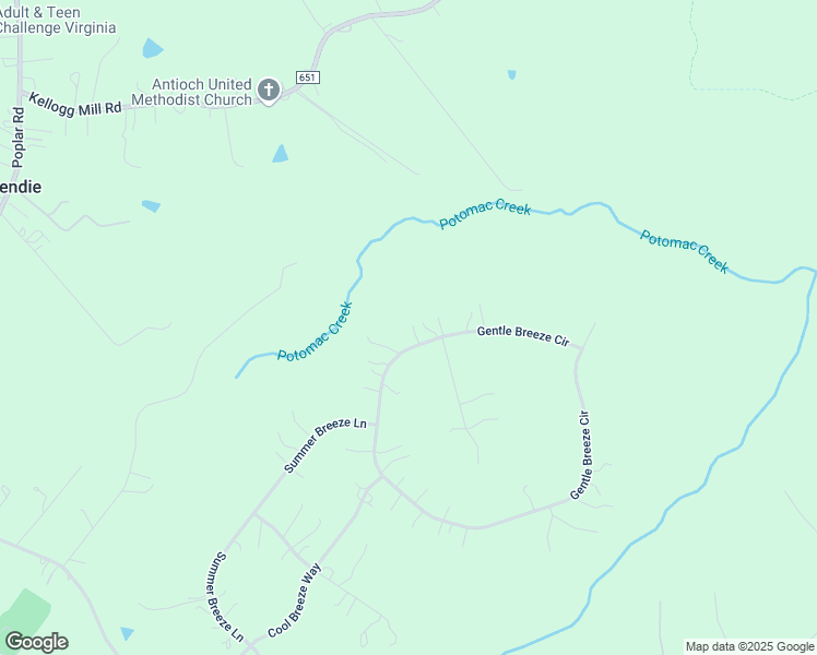 map of restaurants, bars, coffee shops, grocery stores, and more near 564 Gentle Breeze Circle in Fredericksburg