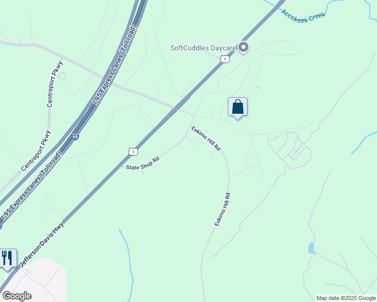 map of restaurants, bars, coffee shops, grocery stores, and more near 82 State Shop Road in Stafford