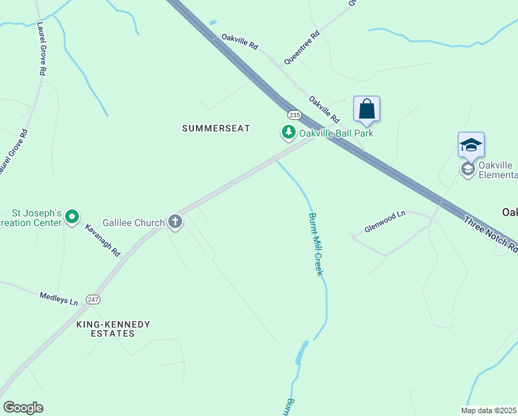 map of restaurants, bars, coffee shops, grocery stores, and more near Loveville Road in Mechanicsville