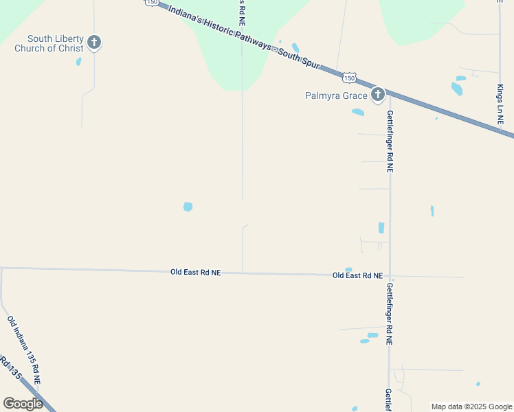 map of restaurants, bars, coffee shops, grocery stores, and more near 13240 South Martin Mathis Road Northeast in Palmyra