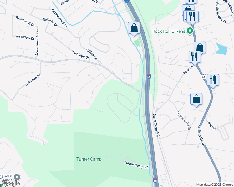 map of restaurants, bars, coffee shops, grocery stores, and more near 5208 Lakewood Terrace in Imperial