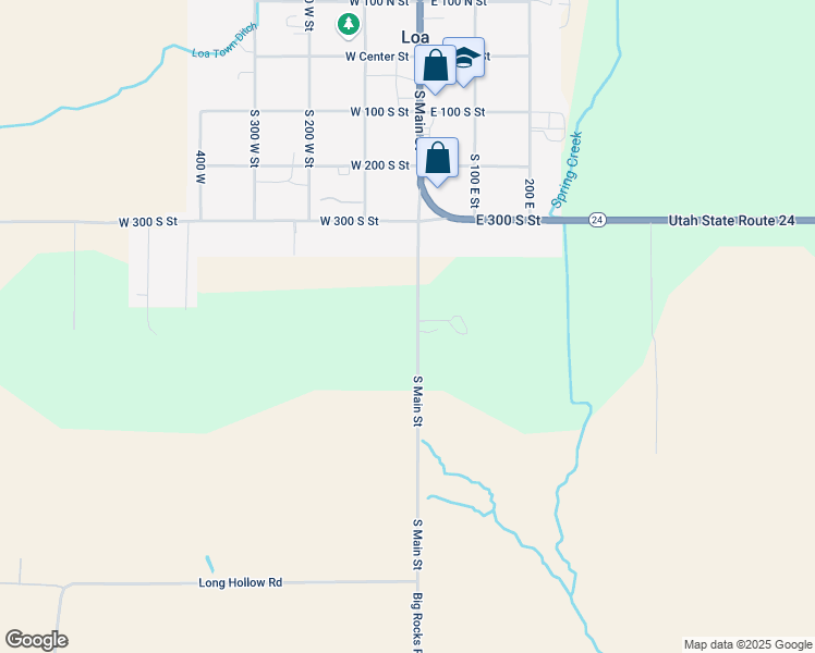 map of restaurants, bars, coffee shops, grocery stores, and more near 490 South Main Street in Loa