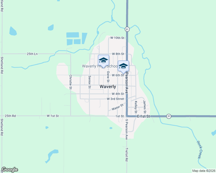 map of restaurants, bars, coffee shops, grocery stores, and more near in Waverly