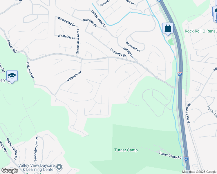 map of restaurants, bars, coffee shops, grocery stores, and more near 5205 Chippendale Lane in Imperial