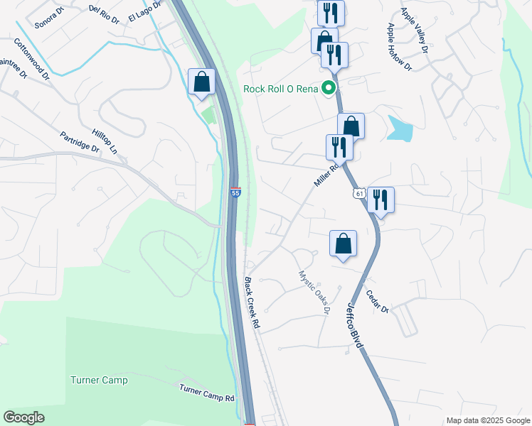 map of restaurants, bars, coffee shops, grocery stores, and more near 1213 Noah Drive in Imperial
