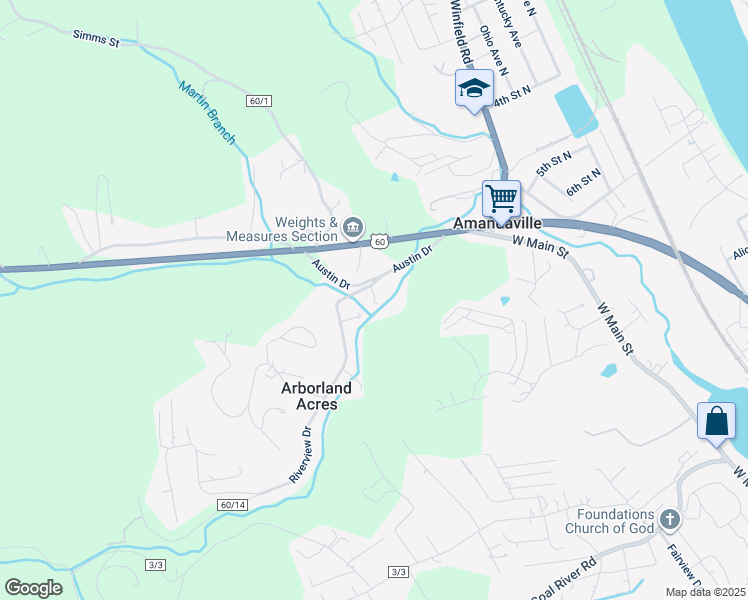 map of restaurants, bars, coffee shops, grocery stores, and more near 89 Riverview Drive in Saint Albans