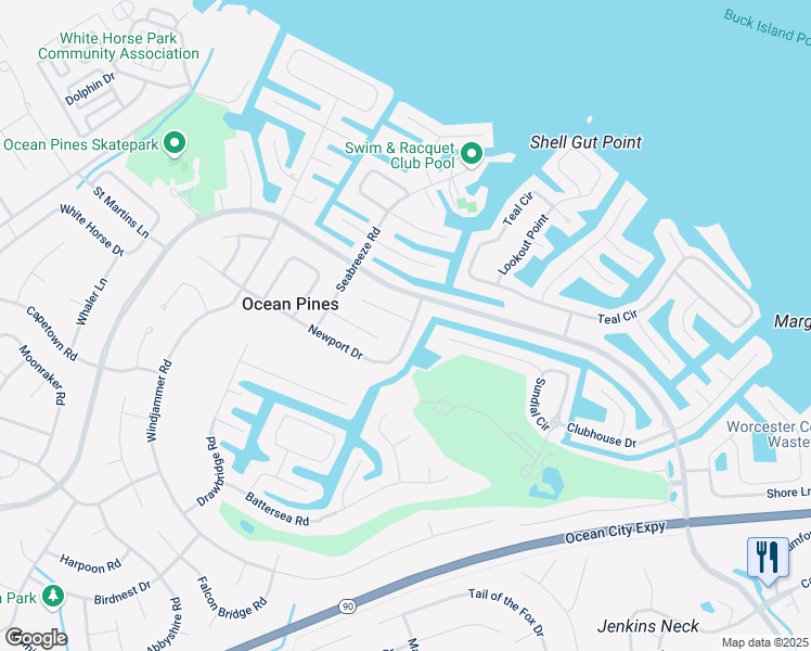 map of restaurants, bars, coffee shops, grocery stores, and more near 83 Newport Drive in Berlin