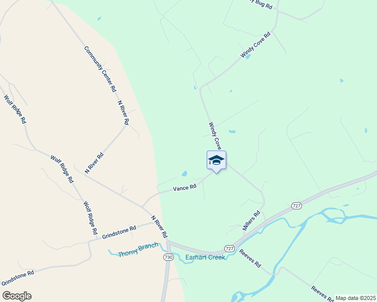 map of restaurants, bars, coffee shops, grocery stores, and more near 44 Vance Road in Bridgewater