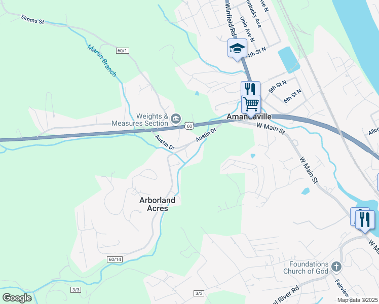 map of restaurants, bars, coffee shops, grocery stores, and more near 89 Riverview Drive in Saint Albans