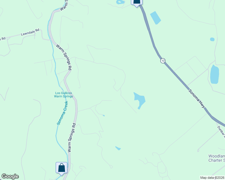 map of restaurants, bars, coffee shops, grocery stores, and more near 10601 Slattery Road in Glen Ellen