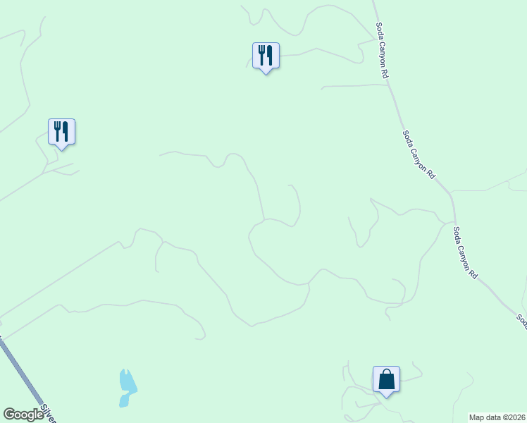map of restaurants, bars, coffee shops, grocery stores, and more near 177 Ridge Drive in Napa