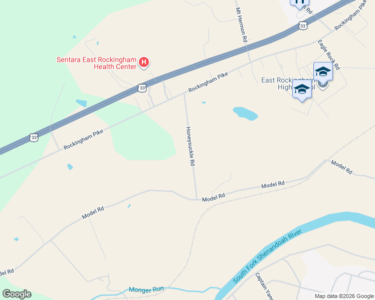 map of restaurants, bars, coffee shops, grocery stores, and more near 412 Honeysuckle Road in Elkton