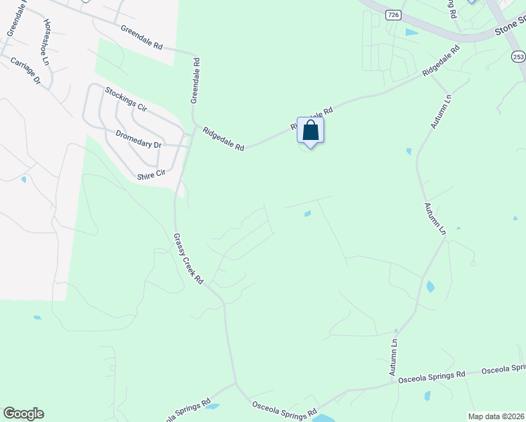 map of restaurants, bars, coffee shops, grocery stores, and more near 1871 Marble Ridge Drive in Harrisonburg
