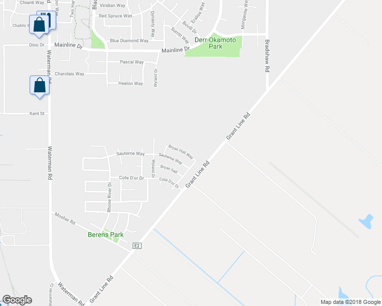 map of restaurants, bars, coffee shops, grocery stores, and more near 9965 Lorae Way in Elk Grove