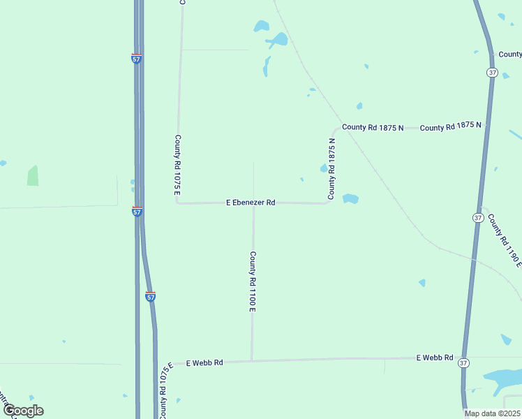 map of restaurants, bars, coffee shops, grocery stores, and more near 11467 County Road 1875 North in Mount Vernon