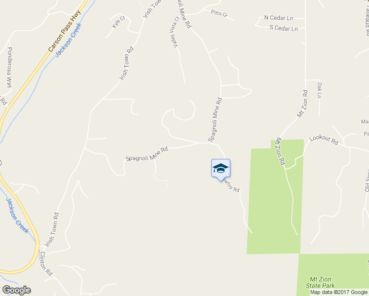 map of restaurants, bars, coffee shops, grocery stores, and more near 12970 Spagnoli Mine Road in Pine Grove