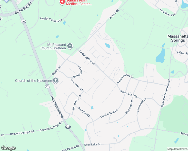 map of restaurants, bars, coffee shops, grocery stores, and more near 3210 Danbury Court in Harrisonburg