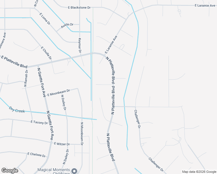map of restaurants, bars, coffee shops, grocery stores, and more near 1495 North Platteville Boulevard in Pueblo
