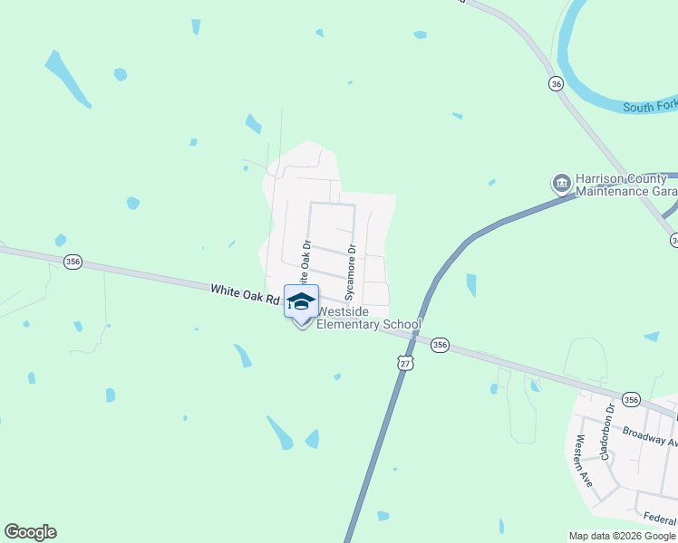 map of restaurants, bars, coffee shops, grocery stores, and more near 121 Sycamore Drive in Cynthiana