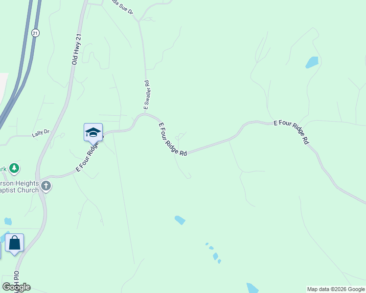 map of restaurants, bars, coffee shops, grocery stores, and more near 4117 East Four Ridge Road in Imperial
