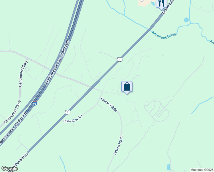 map of restaurants, bars, coffee shops, grocery stores, and more near 483 Vandegrift Road in Stafford