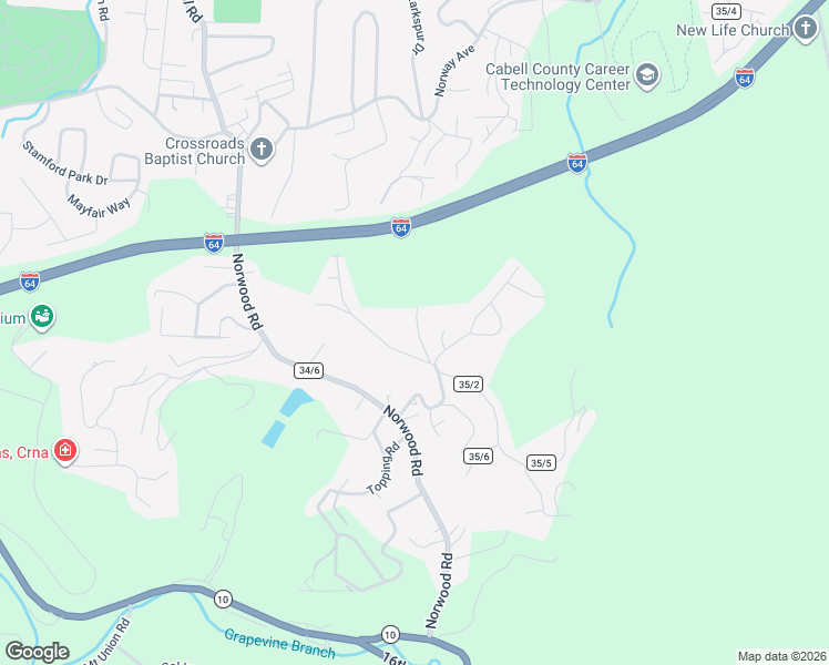 map of restaurants, bars, coffee shops, grocery stores, and more near 1-29 County Road 35/2 in Huntington