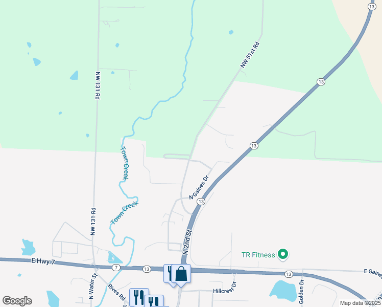 map of restaurants, bars, coffee shops, grocery stores, and more near 2111 North Antioch Road in Clinton