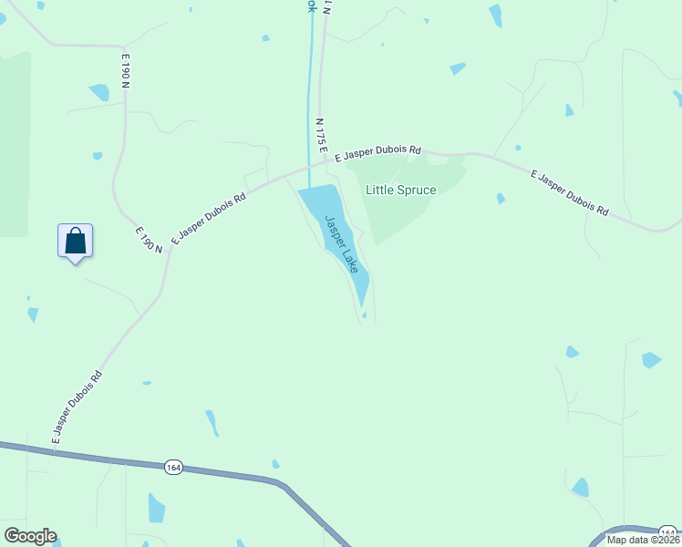 map of restaurants, bars, coffee shops, grocery stores, and more near 1274 North 175 East in Jasper