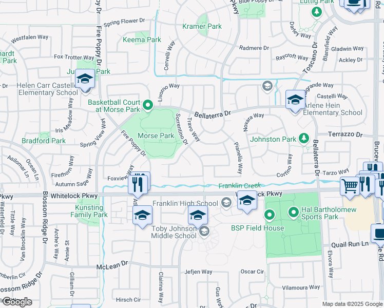 map of restaurants, bars, coffee shops, grocery stores, and more near 9908 Sorrentino Drive in Elk Grove